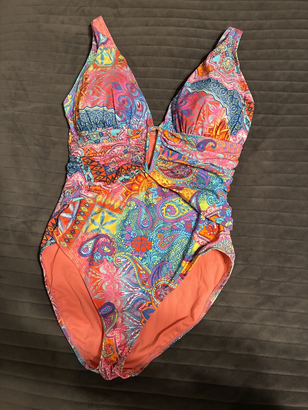 Vibrant Paisley One-Piece Bleu Rod Bettie Swimsuit — Multicolor